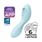 Satisfyer Curvy Trinity 5 - Air Pulse Vibrator Blue STIMULATORS
